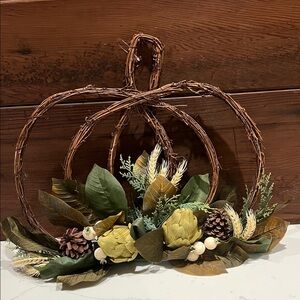 🔥‼️Rustic Pumpkin Wreath with Greenery‼️🔥